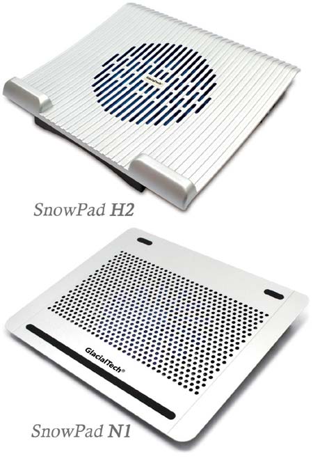 Кулеры для ноутбуков GlacialTech SnowPad N1 и H2
